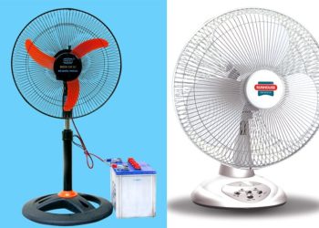 so sánh mua quạt tích điện hay quạt ắc quy
