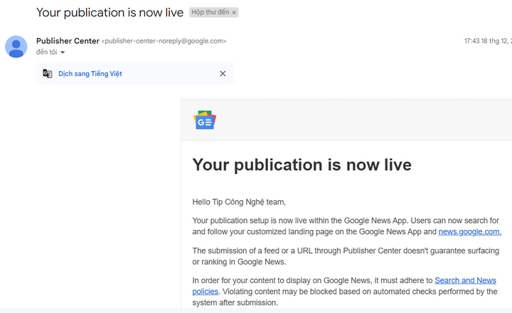 hướng dẫn cách đăng ký google news cho website
