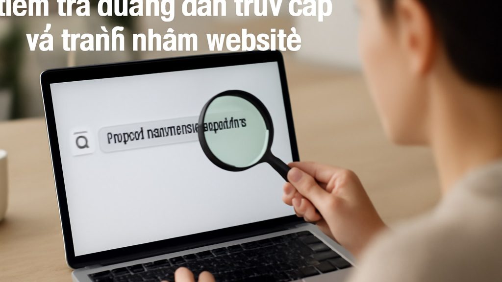 Minh họa: 1) Kiểm tra đường dẫn truy cập và tránh nhầm website